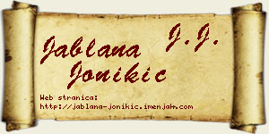 Jablana Jonikić vizit kartica
